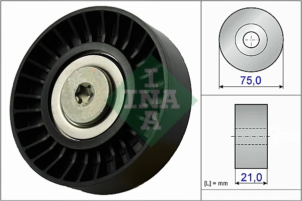 Deflection/Guide Pulley, V-ribbed belt